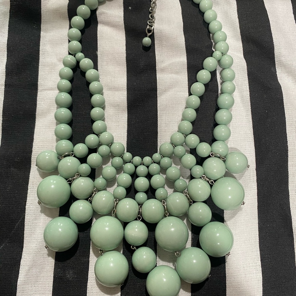 Mint Green Multi-Strand Statement Necklace